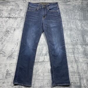 American Eagle Jeans Mens 29x30 FITS 28x28 Dark Blue Original Boot Airflex +